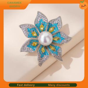 ❣️❣️❣️ Fashion Rhinestone Pearl Flower Brooch Pin for Women Clothing Accessories Coat Dress Party Decor