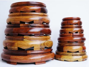 Kỷ tròn Kỷ bẹt Đôn tròn không chân Đế bát hương (đồ thờ gỗ kê bát hương)