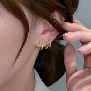 [COD]Flash Delivery Korean Earing Claw Ear Hook Clip Earrings for Women Four-Prong Setting  Color Ear Earrings Fashion Jewelry New Year Gift
