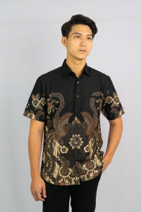 KEMEJA KANTOR BATIK PRIA HALUS LENGAN PENDEK TERBARU FASHION PRIA BAJU COWO MATARAM MATARAM BATIK DARI INDONESIA UNTUK DUNIA EXCLUSIVE COLLECTION OF INDONESIA Burung Kerajaan HBMJ 72113