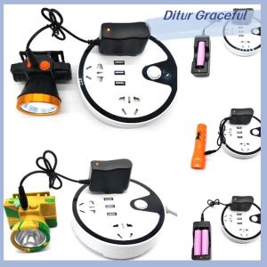 Ditur DC 4.2V 500mA 3.5mm Smart Charger EU US Plug 18650 Rechargeable Battery Travel Charger Power Adapter For Led Flashlight Torch