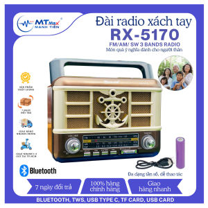 Tặng Pin Đài Radio Nghe Tin Tức  Nghe Thời Sự RX 5170 FM AM SM Chất Âm Nghe Sáng Rõ