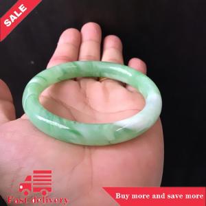 [COD] Imitation Jade Bracelet Green Womens Vintage Round Bracelet Ladies Jewelry Gift