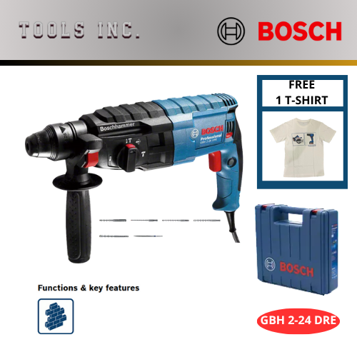 Bosch GBH 2-24 DRE Mesin Bor Bobok Tembok 24 mm Set Mata Bor Bobok  Lazada Indonesia