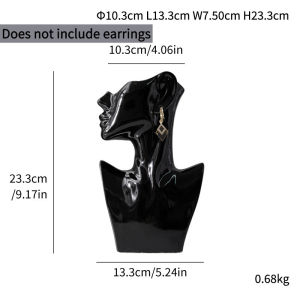 Minimalist Creative Female Side Face Glossy Glaze Ceramic Vase High-end Nordic Style Clothing Store Window Ins Decoration