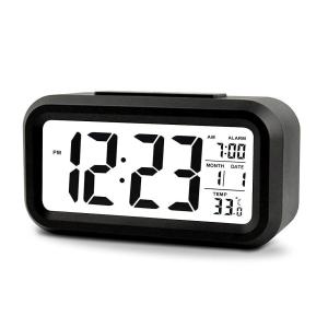 Electronic Digital Alarm Clock Electronic Bedside Alarm Clocks with Smart Backlight Snooze FunctionCalendar-asianmart
