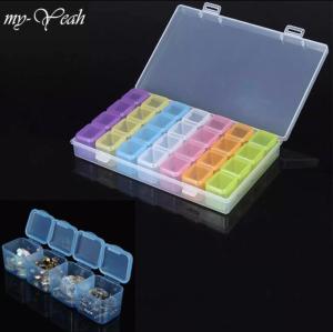 Khay hộp nhựa chia nhiều ô đựng đá đựng thuốc phụ kiện trang sức