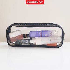 Flashee Tempat Pensil Transparan Pouch Dompet Transparent Waterproof Pencil Case Kotak Pensil Lucu
