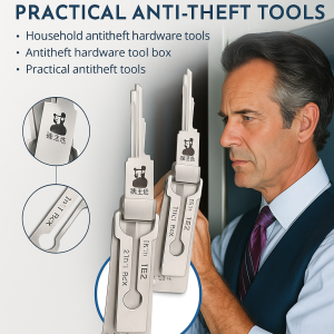 2 In 1 Stainless Steel Key Decoding Tool Home Anti Theft Artifact Locksmith Tool家用防盗神器