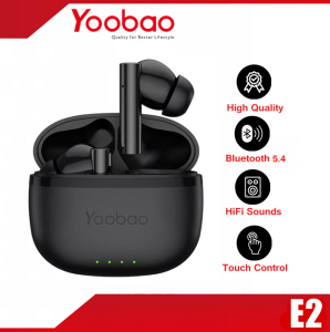 YOOBAO E2 True Wireless Stereo Sound Bluetooth V5.4 Touch Control Earphone with Charging Case