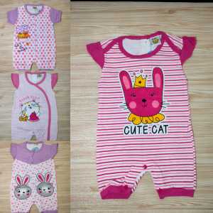 JUMSUIT BAYI PEREMPUAN CELANA PENDEK UNTUK 0 SAMPAI 12 BULAN HARGA GROSIR TERMURAH