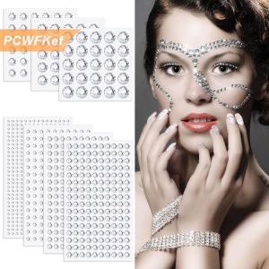 【PCWFKef】 สติกเกอร์พลอยเทียมติดคริสตัลแบบมีกาวในตัวสติกเกอร์ตกแต่งบ้าน