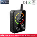 KKmoon เครื่องวัดคุณภาพอากาศเครื่องตรวจจับ CO2 3 In 1เครื่องทดสอบที่แม่นยำสำหรับ CO2อุณหภูมิความชื้น NDIR เซนเซอร์เครื่องวัดก๊าซคาร์บอนไดออกไซด์เครื่องทดสอบความเข้มข้นพร้อมเสียงเตือน. 
