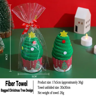 Cute Christmas Towel Gift/ Christmas Goodie Bag/ Door Gift/ Present/ Holiday Festive Gift