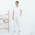 White Women's Scrub Suit  | HTP Basics Women's Uni-fit Scrub Suit | White Medical Work Uniform. 