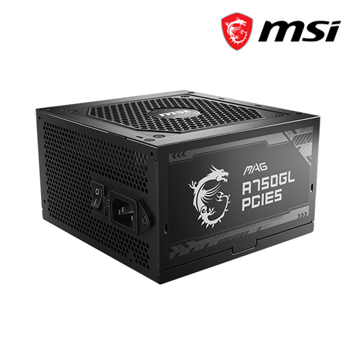 MSI MAG A750GL PCIE5 Power Supply - 750W (80 PLUS Gold) PCIe 5.0 Ready / ATX 3.0 Compatible / Fully Modular