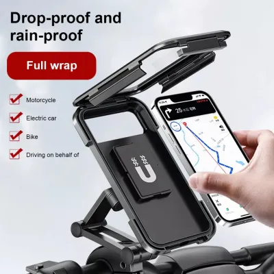Holder Hp Motor Sepeda Di Stang/Waterproof Case For Phone Holder 360°
