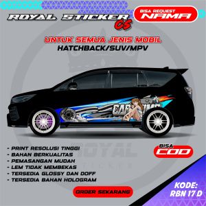 RBN 17- STIKER DECAL MOBIL PANTHER INNOVA BRIO AYLA KIJANG CAMRY FORTUNER