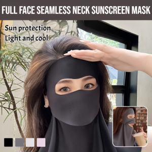 Full Face Seamless Neck Sunscreen Mask Lightweight Breathable Womens Style Summer Face Shield  UV Protection Small Face Effect