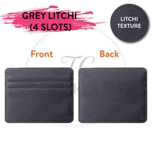 TC BW-007 Slim Card Holder PU Leather Horizontal Card Wallet With Multi Card Slot Case For Men Women | RFID Protected