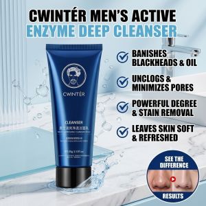 Zhiduo Mens Cleansing Milk Oil Control Deep Cleansing Cream Dense Foam Facial Wash Blackhead Care Exfoliating Moisturizing Cleanser for Men