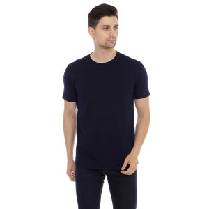 Kaos Polos Pria Oneck Lengan Pendek Bahan Katun Combed 30s Warna Navy Tua