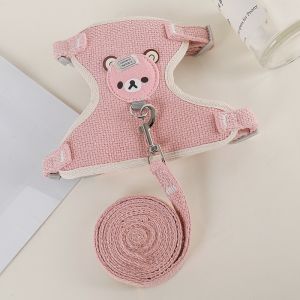 Cat Leash Vest Style Clothes Cute For Cat And Dog Puppy Adjustable Leash Harness