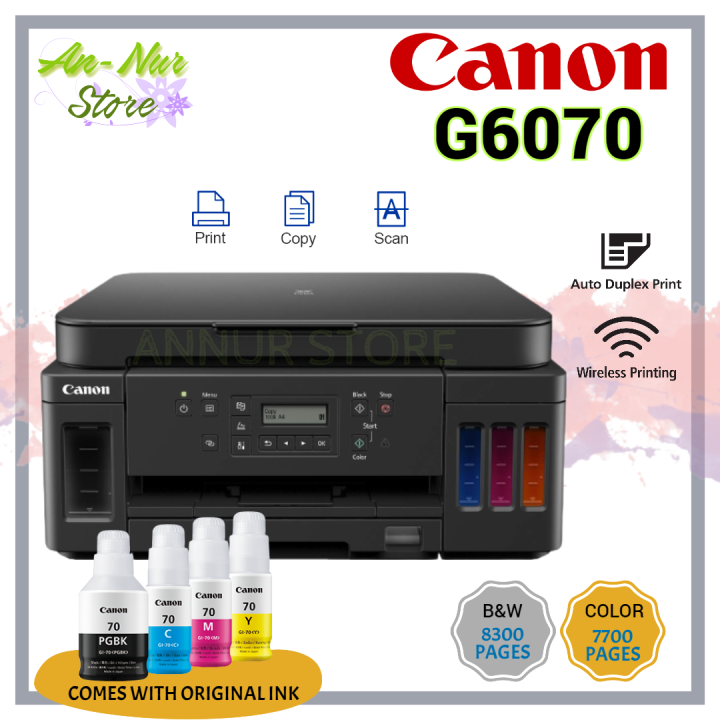 Canon PIXMA G6070 High Yields Refillable Ink 3IN1 Business Printer