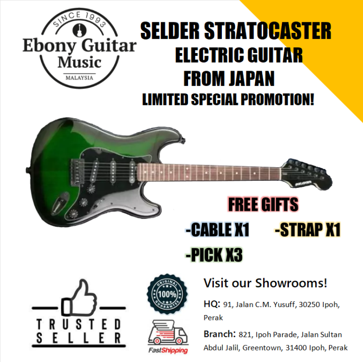 Selder High Quality Standard Stratocaster Electric Guitar from Japan,Dark Green Lazada