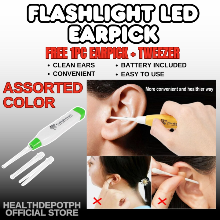 FLashlight Led Earpick With Freebie Clean Ears Remove Earwax Easy to