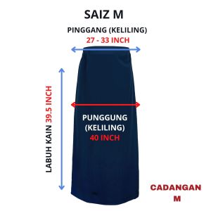 KAIN KIPAS BELAKANG BIRU KOSHIBO LICIN - BAJU SEKOLAH JENAMA BLACK CAT BC031