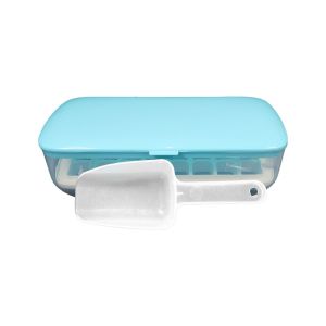 LD-C873 Cetakan Es Batu Mode Tekan Press Dengan Wadah Free Sendok Plastik / Tempat Penyimpanan Ice Cube Container Pencetak Es Batu Anti Pecah