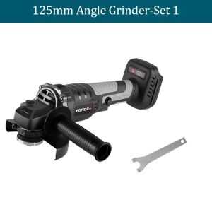 （free gift）125MM Brushless Angle Grinder For Makita 18V Battery M14 3 Gears Metal Wood Cutting Polishing Derusting Power Tool Without battery