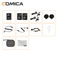Comica BoomX-D PRO Wireless Lapel Microphone, 8GB On board Recording Capacities Noise Cancellation, 100 Meters Range, Safety Mode, Wireless Microphone for iPhone, Android, PC Interviews, Vlogs, Live-Streaming. 