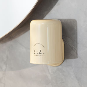 Wall Mounted Toothbrush Holders for BathroomStrong Self Adhesive Tooth Brush Holder with Cup Toothbrush Heads Organizer