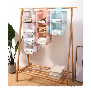 ShopWithJoy Hanging Closet Organizer Storage Box Shelves Wardrobe Shoes Almari Rak Pakaian Gantung Kotak Penyimpan
