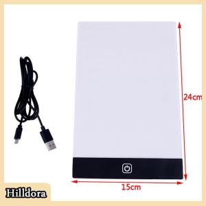 [Hilldora] A5 LED แท็บเล็ตบนวางศิลปะลายฉลุกระดานแสงกล่องกระดาษลอกลายแผ่นตาราง