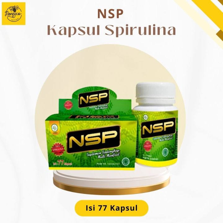 Nsp 77 Kapsul / Spirulina 100 Kapsul Ori Bpom spirulina obat herbal