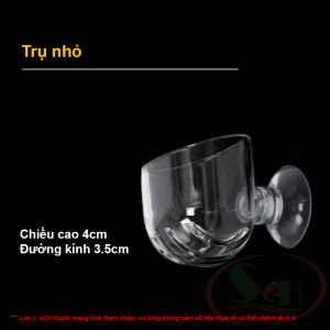 Cốc mica đựng trùng cho cá ăn sâu trùng huyết trùn chỉ trồng cây mini chén ăn bể cá tép