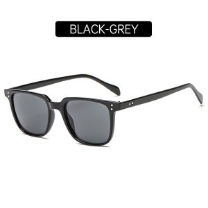 แว่นตากันแดด สไตล์วินเทจ แว่นทรงสี่เหลี่ยมเล็ก ป้องกันรังสียูวี ผู้ชายและผู้หญิง