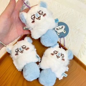 14cm Kawaii Chiikawa Anime Cute Momonga Cartoon Bag Pendant Keychain Plush Pendant Toys Birthday Present
