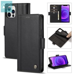 For Apple iPhone 11 12 13 14 Pro Max 12 13 Mini 7 8 Plus SE 2020 X XR XS Max Retro Flip Wallet Leather Phone Case with Card Holder Stand Bag Cover