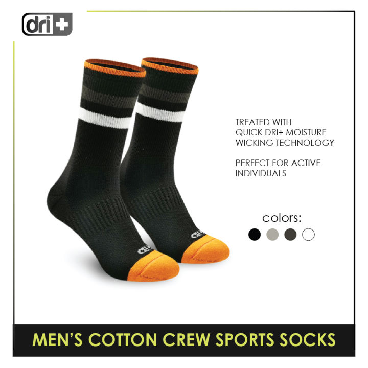 Dri Plus DMB0401 Men's Cotton Thick Sports Crew Length Socks 1 pair ...