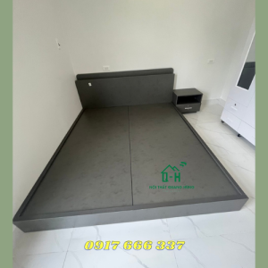 GIƯỜNG NGỦ GỖ MDF LÕI XANH MÀU XÁM ĐEN CỰC SANG CAO CẤP - GIAO HÀNG NHANH 2H