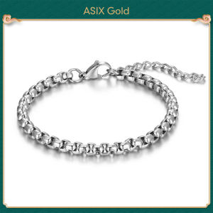 ASIX GOLD Mens Titanium Steel Bracelet Fashion Street Trend Korean Style Hip Hop Bracelet