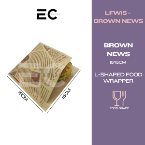 EC 100Pcs HELLO Burger Sandwich Food Wrapper Deluxe Grease-Proof Wrap Oil Paper Greaseproof Paper