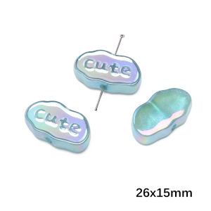 Fashion Acrylic Hand Drawn Beads Round Square Heart Various Styles Loose Spacer Beads For Handmade Bracelet Necklace Keychain DIY Craft Jewelry Making Accessories