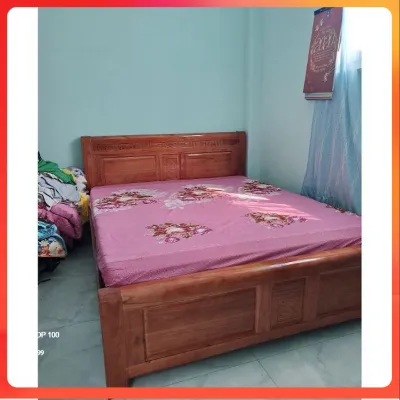 Giường gỗ xoan đào 1m6 x 2m