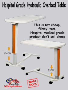 Hospital Grade Hydraulic Overbed Table