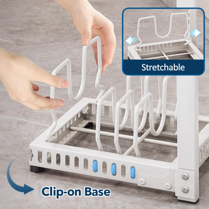 GSlife 2/3/4 Layers Under Sink Organizer Rack Kitchen Pan Organizer Pot ...